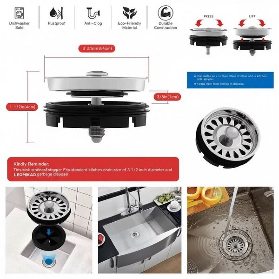 Basket valve for LEOMIKAO IN shredder (stainless steel)